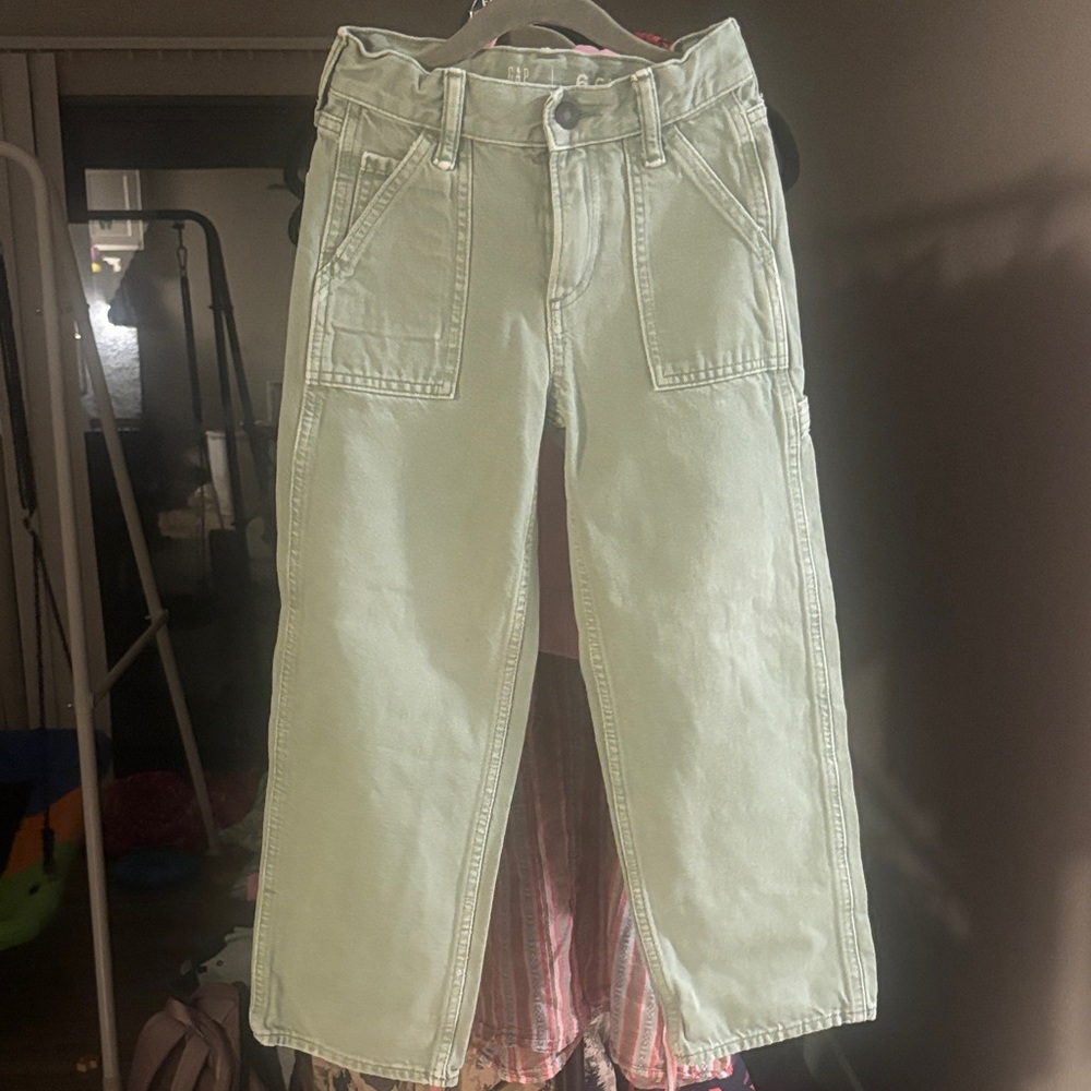 GAP Light Green Kids' Cargo Carpenter Pants